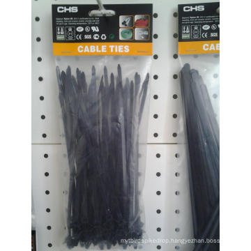 Pushing Mount Nylon Cable Ties Black